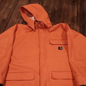 Carhartt High-Visibility Orange Surrey Hooded Raincoat
